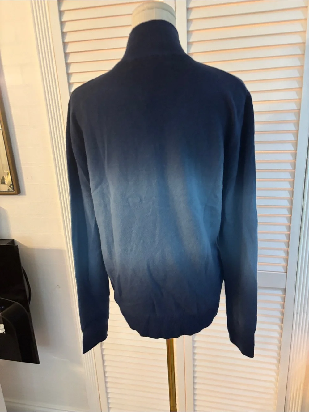 NWT TSE Neiman Marcus Men's dip dye Full-Zip High Collar Sweater, S